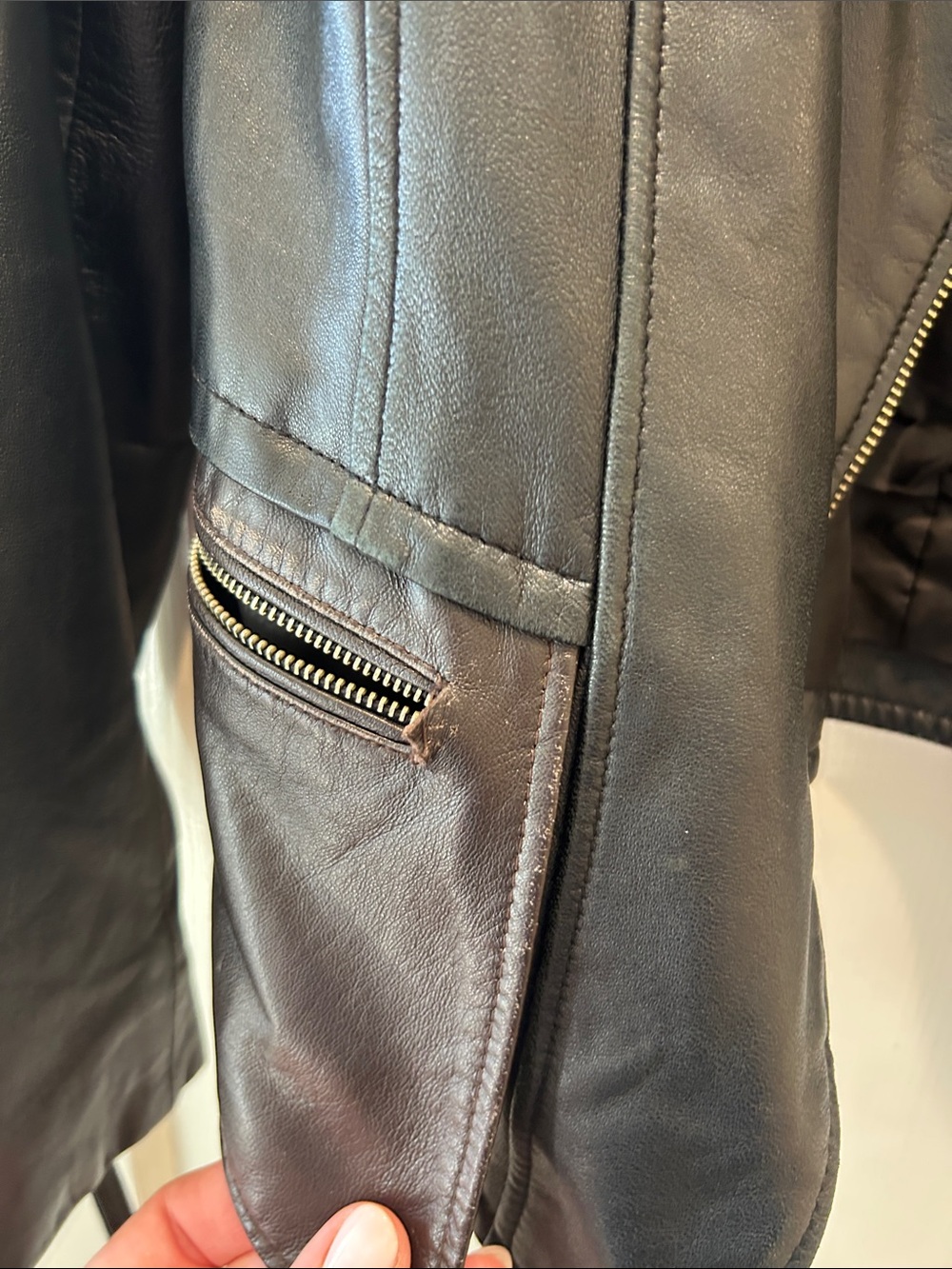 ROBO Trend Genuine Italian Leather Moto Jacket Black Women’s - Picture 5 of 11